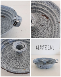 emaillen BLAKER  -  grijs -