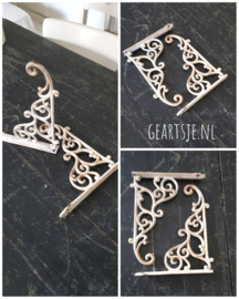 shabby (PLANK)-DRAGERS (set 2 stuks) -