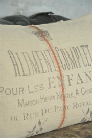 KUSSENHOES - ALIMENT COMPLET - (terra) -Jeanne d 'Arc Living - 50x70 cm  linnen