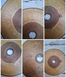 shabby - WIJZERPLAAT - hout -