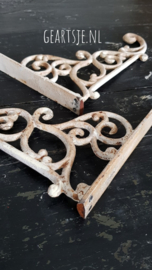 shabby (PLANK)-DRAGERS (set 2 stuks) -