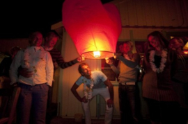 Wensballon XL Hart rood 50x100x100cm