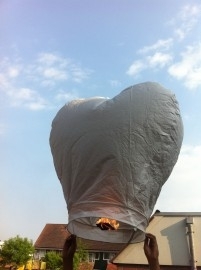 Wensballon XL Hart rood 50x100x100cm
