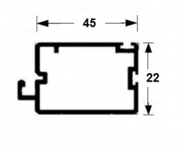 Voorzethor Basic 45mm zonder lip