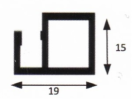 Voorzethor Basic 19mm zonder lip (standaard)