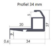 Profiel 34mm (Beste keus, alle kozijntypen)