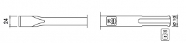 SDS-max platte-beitel  24mm Lengte 280mm