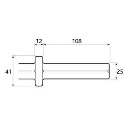 Pneumatische beitel 6-kant punt 380mm