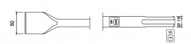 SDS-max spadebeitel plat 50mm Lengte 360mm