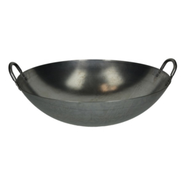 Wok (wadjan) met 2 Handvaten (45 cm) staal