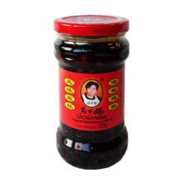 Lao Ganma Black Beans in chilli oil 280 gram