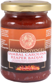 Koningsvogel Sambal Carolina reaper badjak 200gr