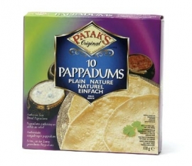 Pappadums naturel 100 gr