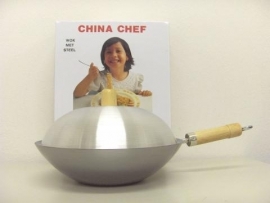 Wok met steel 30cm in box