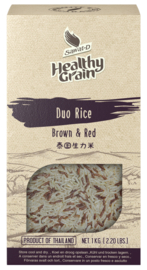 Sawat-D Healthy grain Jasmine brown & red cargo rice 1kg