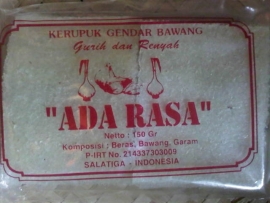 Krupuk Gendar ongebakken 150 gram