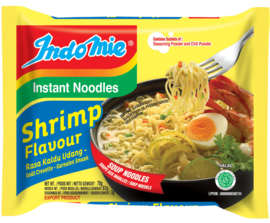 Indomie shrimp flavour (garnaal) 40 stuks per doos