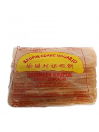 Krupuk Udang Sidoarjo 17cm x 5 cm lange ongebakken   500 gr