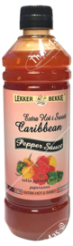 Lekkerbek Red Extra  Hot & Sweet caribbean peper saus