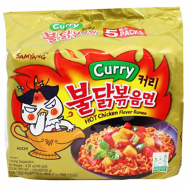 SamYang hot chicken Curry  ramen noodles 5 stuks