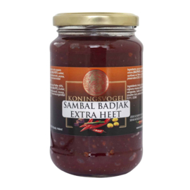 Koningsvogel Sambal Badjak extra heet 375gr