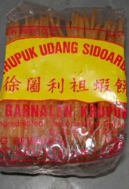 Krupuk Udang Sidoardjo  ongebakken  half lang 500 gr