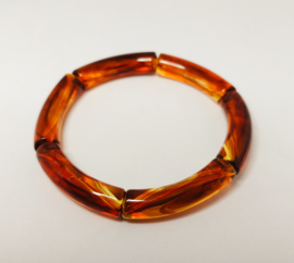 Tube armband goudbruin