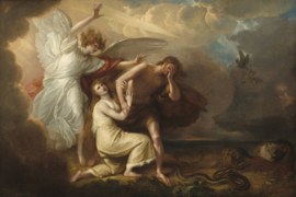 Canvasdoek Benjamin West Exile Of Adam And Eve