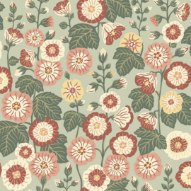 Boras Tapeter Flowers Happy Hollyhocks 9172 (met gratis lijm!)
