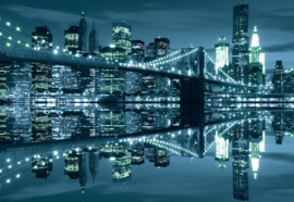 Fotobehang Modern 3D New York City Skyline At Night
