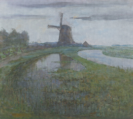 Dutch Painted Memories 8033 Mill in the moonlight Piet Mondriaan