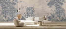 Annet Weelink Scenic Landscape Tonal Blue Mural (met gratis lijm!)