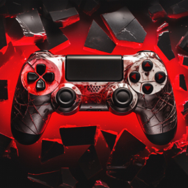 Fotobehang PS4 Controller rood