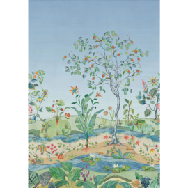 Osborn & Little Rhapsody W7817-03 Mythica Mural Azure Grasscloth
