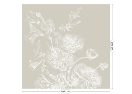 Kek Book V wp-755-r Engraved Flowers 292,2cm breed x 280cm hoog (met gratis lijm!)