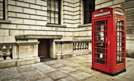 Fotobehang Telephone Box London