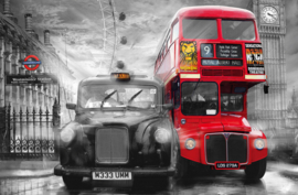 Fotobehang Idealdecor 00698 London Bus en Taxi