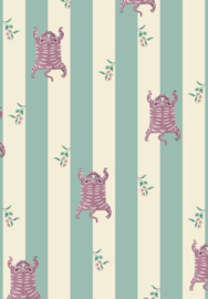Creative Lab Wild Streaks Turquoise 194.8cm x 280cm hoog (met gratis lijm!)