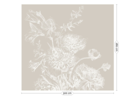 Kek Book III wp-755 Engraved Flowers 300cm breed x 280cm hoog