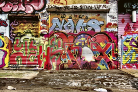 Fotobehang Graffiti op straat