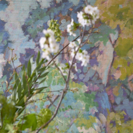 Designers Guild PDG1183/01 Forêt Impressionniste Grasscloth Celadon 255cm x 300cm hoog (met gratis lijm!)