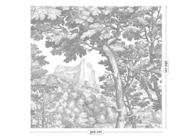 Kek Book III wp-780 Engraved Landscapes 300cm breed x 280cm hoog