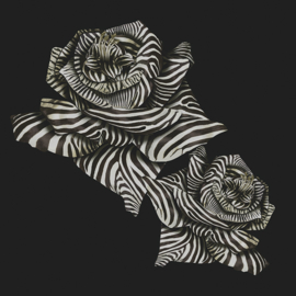 Roberto Cavalli Wallpaper RC19115 Zebra Rose afm. 300cm  x 300cm hoog