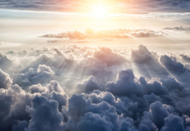 Fotobehang Boven de wolken