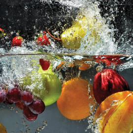 Fotobehang Vers fruit in water