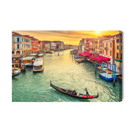 Canvasdoek Boats In Venice