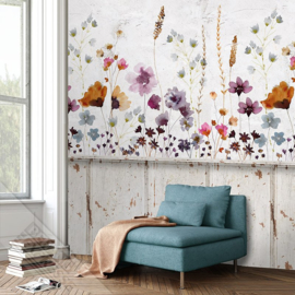 Colorful Florals&Retro fotobehang designed by INGK7289
