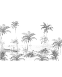 Creative Lab Amsterdam Exotic Palms BW 389.6cm x 280cm hoog