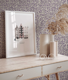 Annet Weelink Ditsy Daisy Lilac behang (met gratis lijm!)