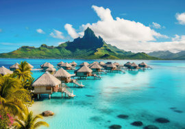 Fotobehang Bora Bora resort